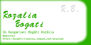 rozalia bogati business card