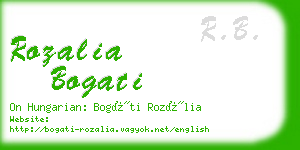 rozalia bogati business card